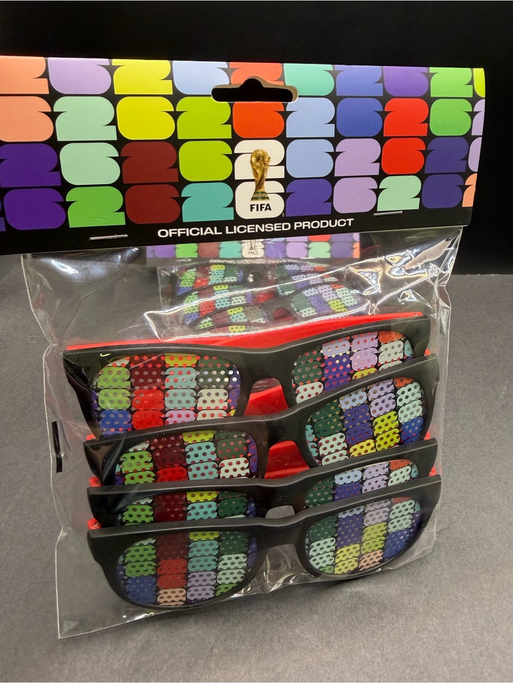 FIFA- Set of 2 packages (8 total sunglasses) w/ Multi-Color-26 design-NWT
